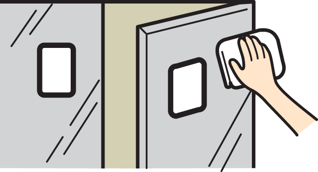 You can rinse entrances with Sanistar Water.