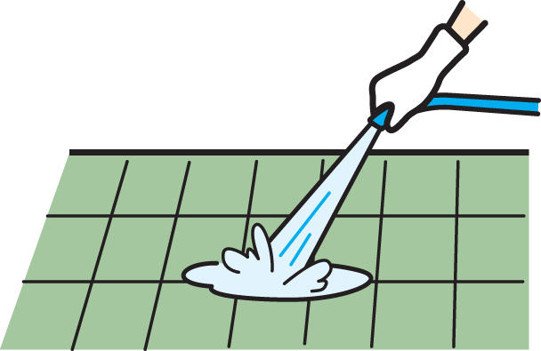 Use Sanistar Water for mold prevention in floors and drains.