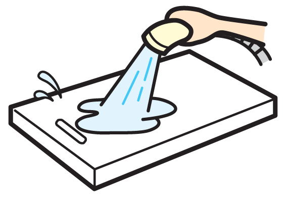 Kitchen Utensils can be washed and sanitized with Sanistar Water during operation.