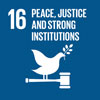 SDG number 16, peace, justice and strong institutions